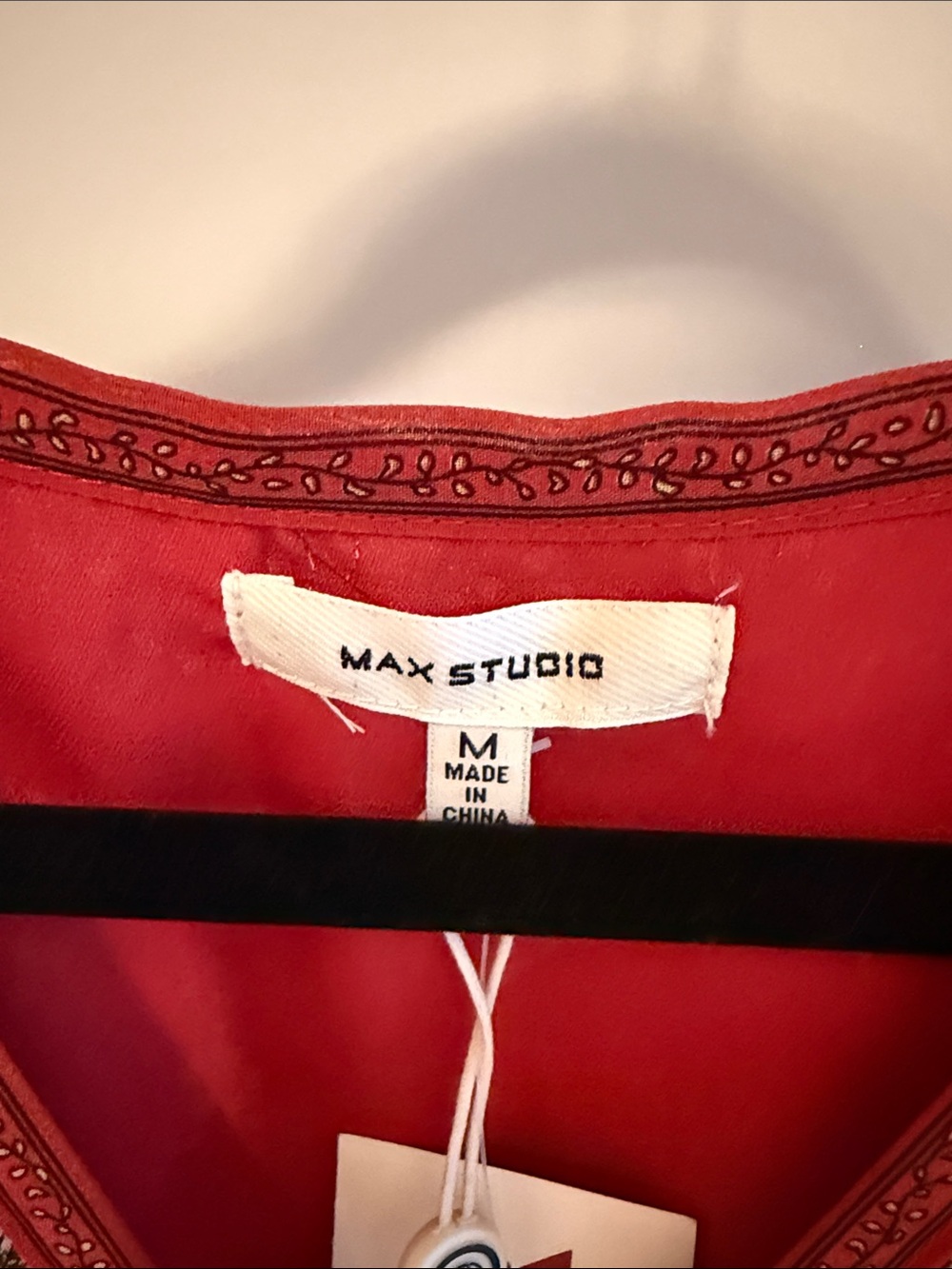 Max Studios Red Floral V-Neck Smocked Waist Mini Dress - Picture 2 of 16